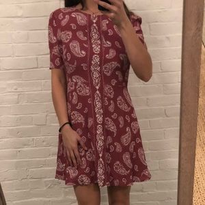 Majorelle magenta paisley print dress size S